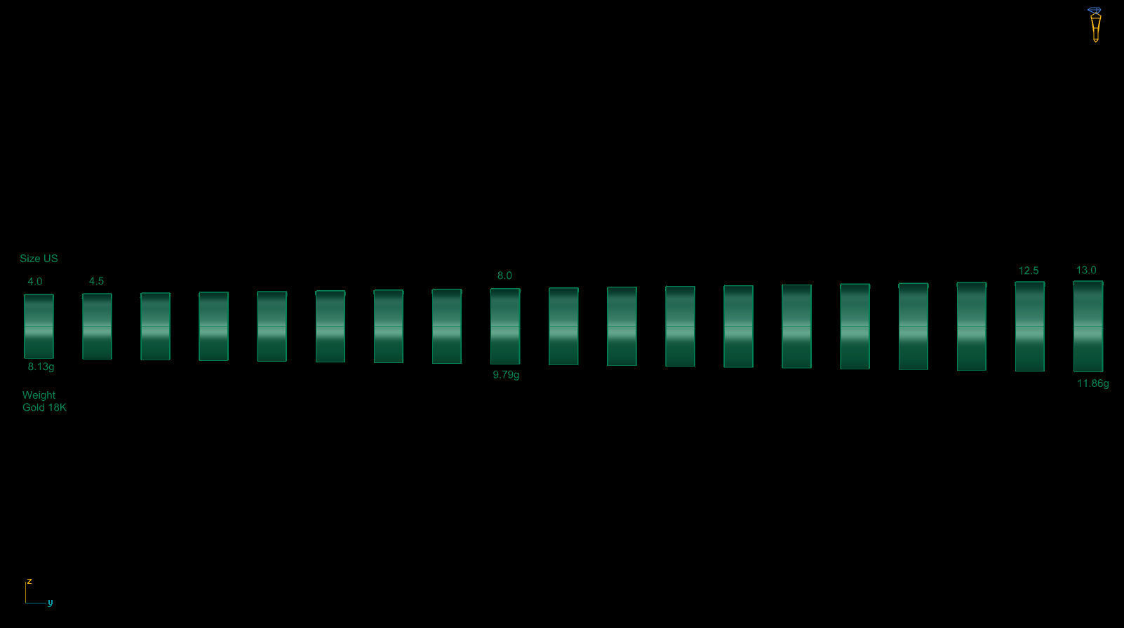 Flat Wedding Band Rings Collection US Sizes _27