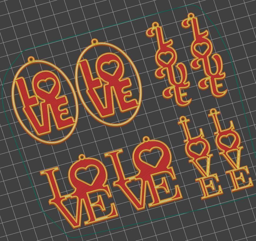 Valentine Earrings unique gift for your loved one by AM-MEDIA 3D print model_1