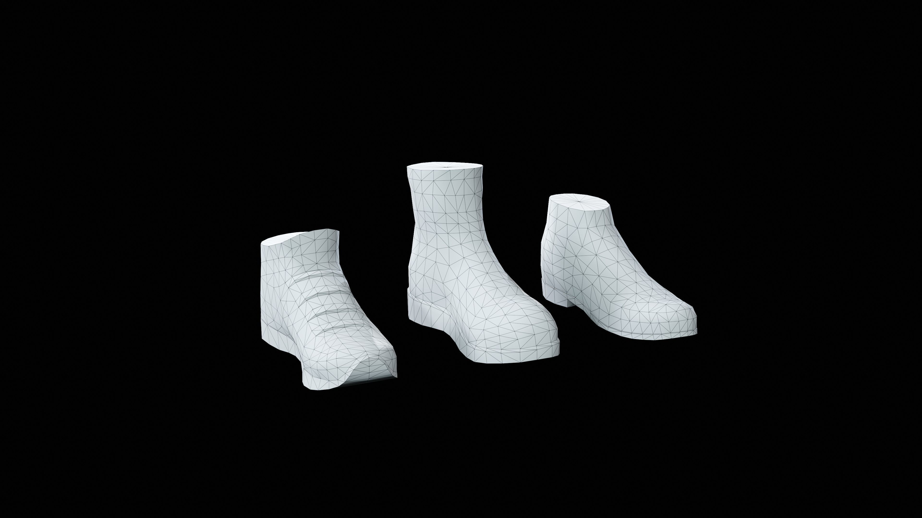 Sci-Fi Boots Low-poly 3D model_3