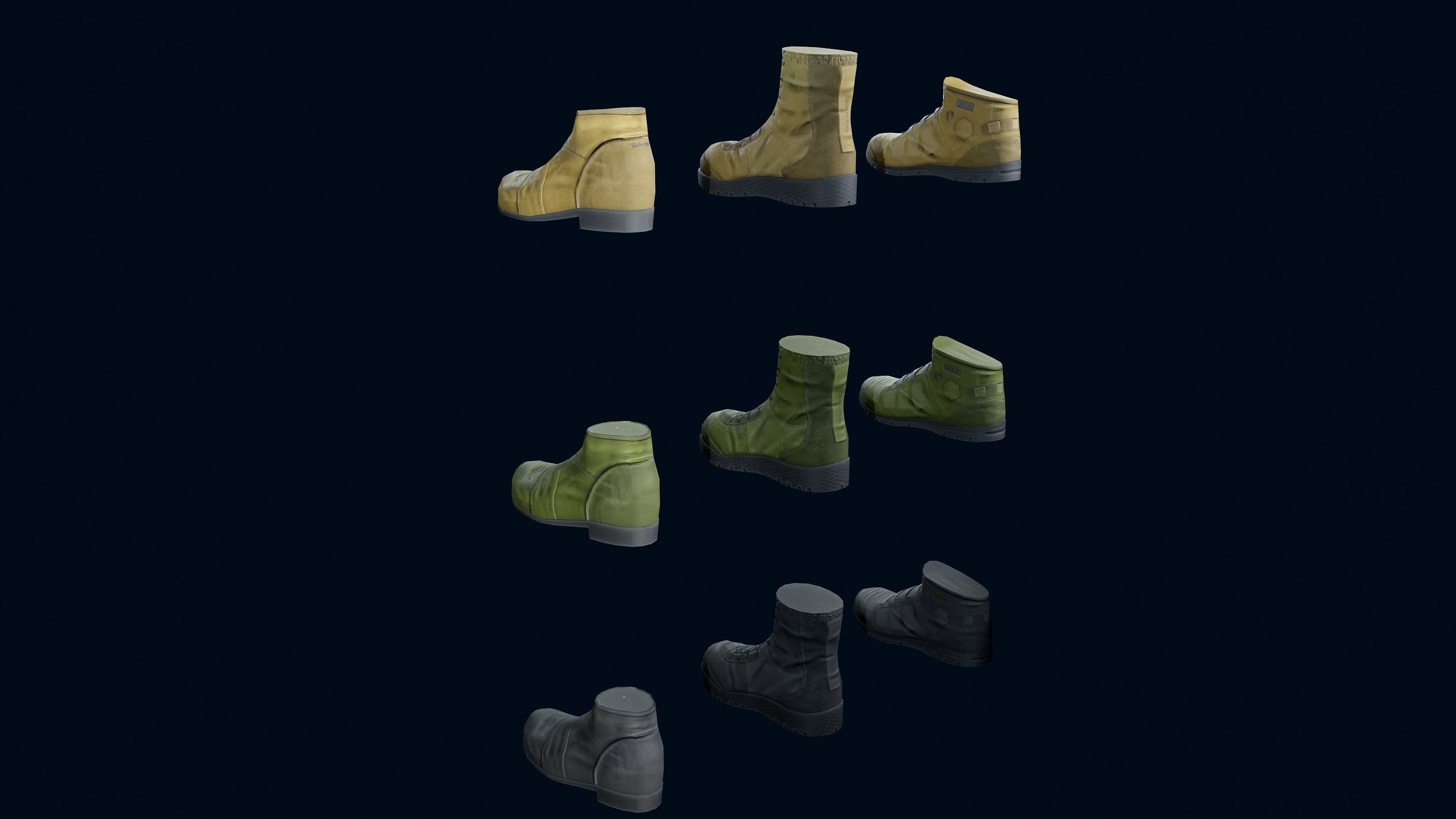 Sci-Fi Boots Low-poly 3D model_8