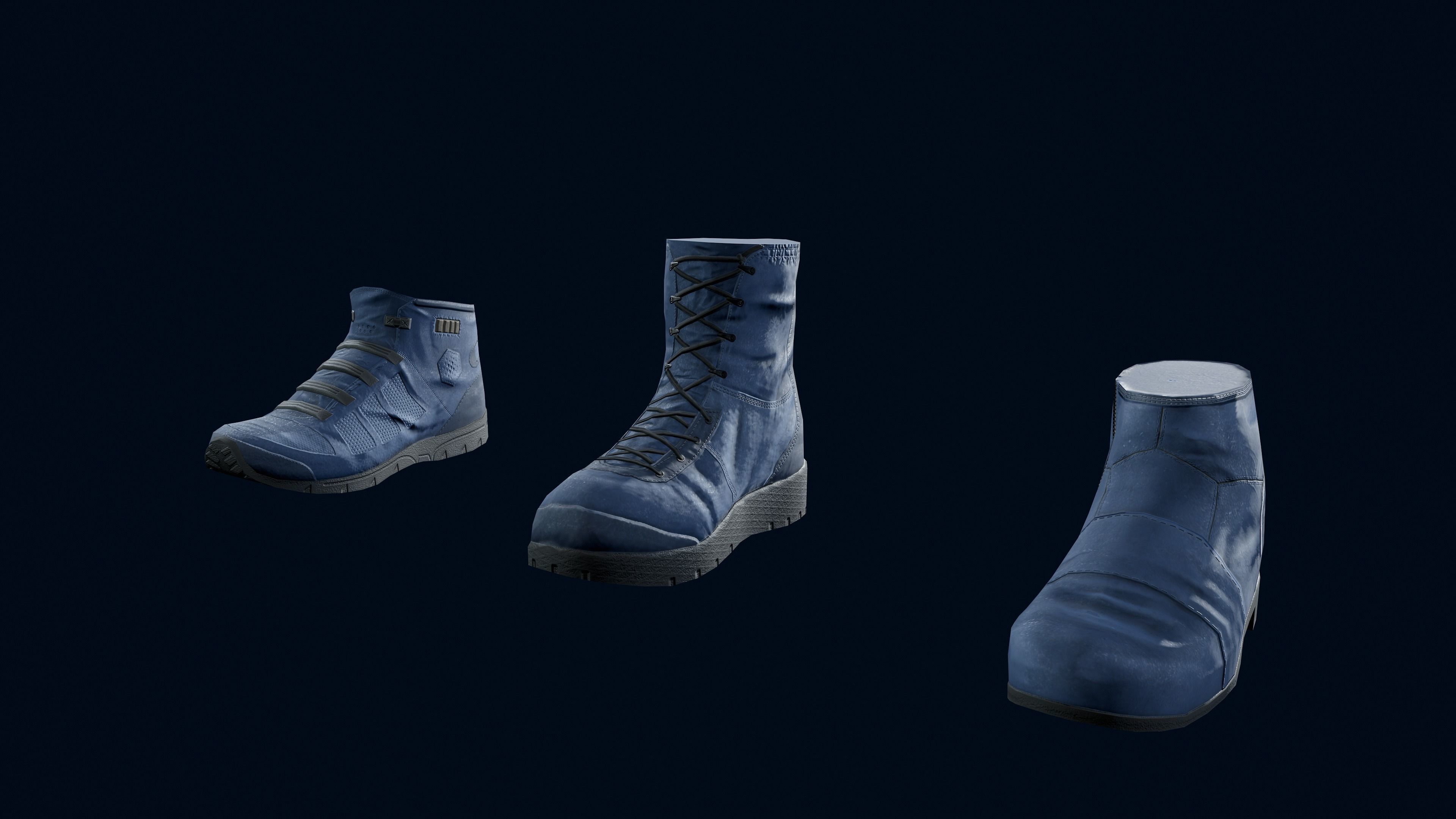 Sci-Fi Boots Low-poly 3D model_9