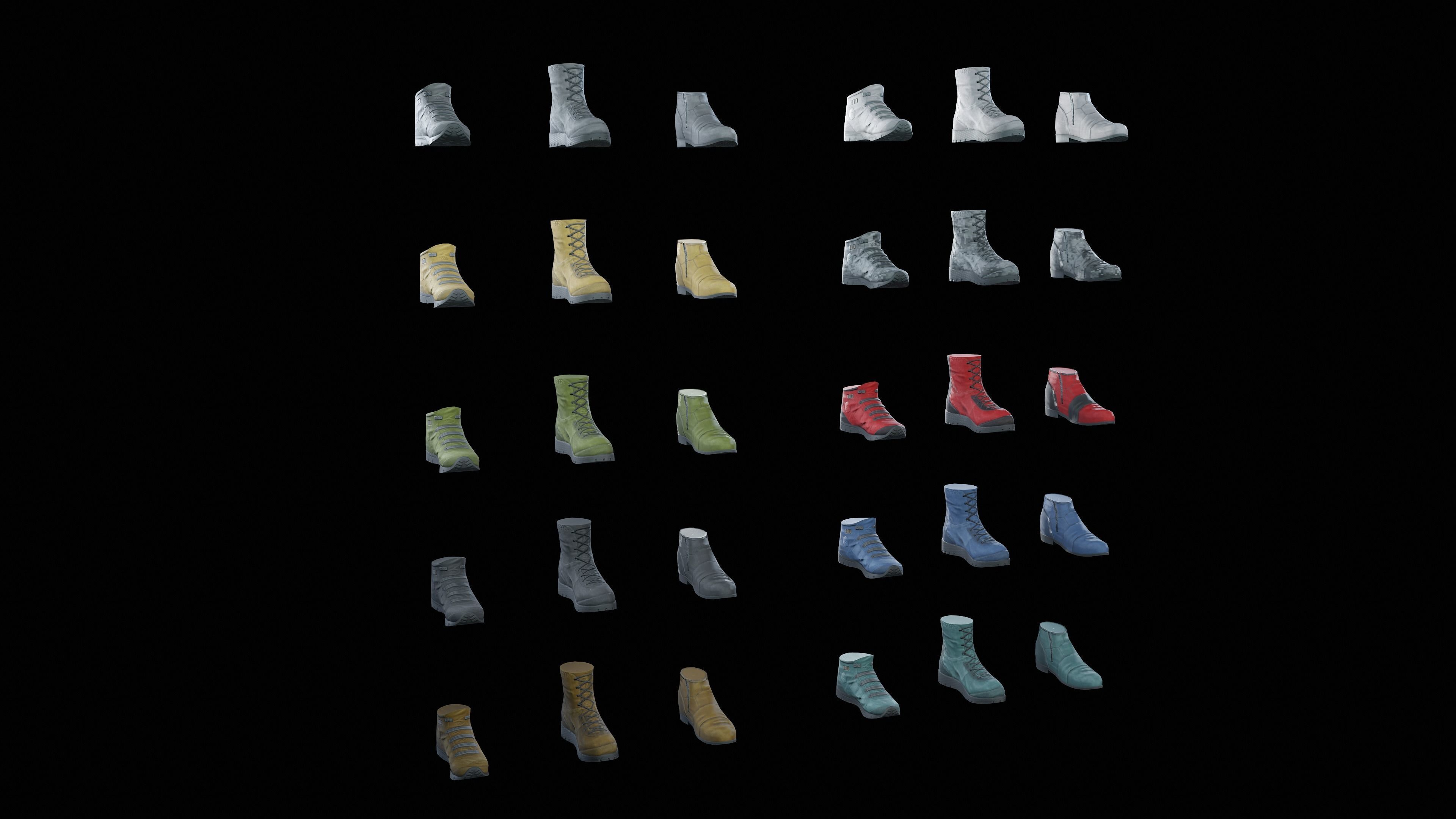 Sci-Fi Boots Low-poly 3D model_2