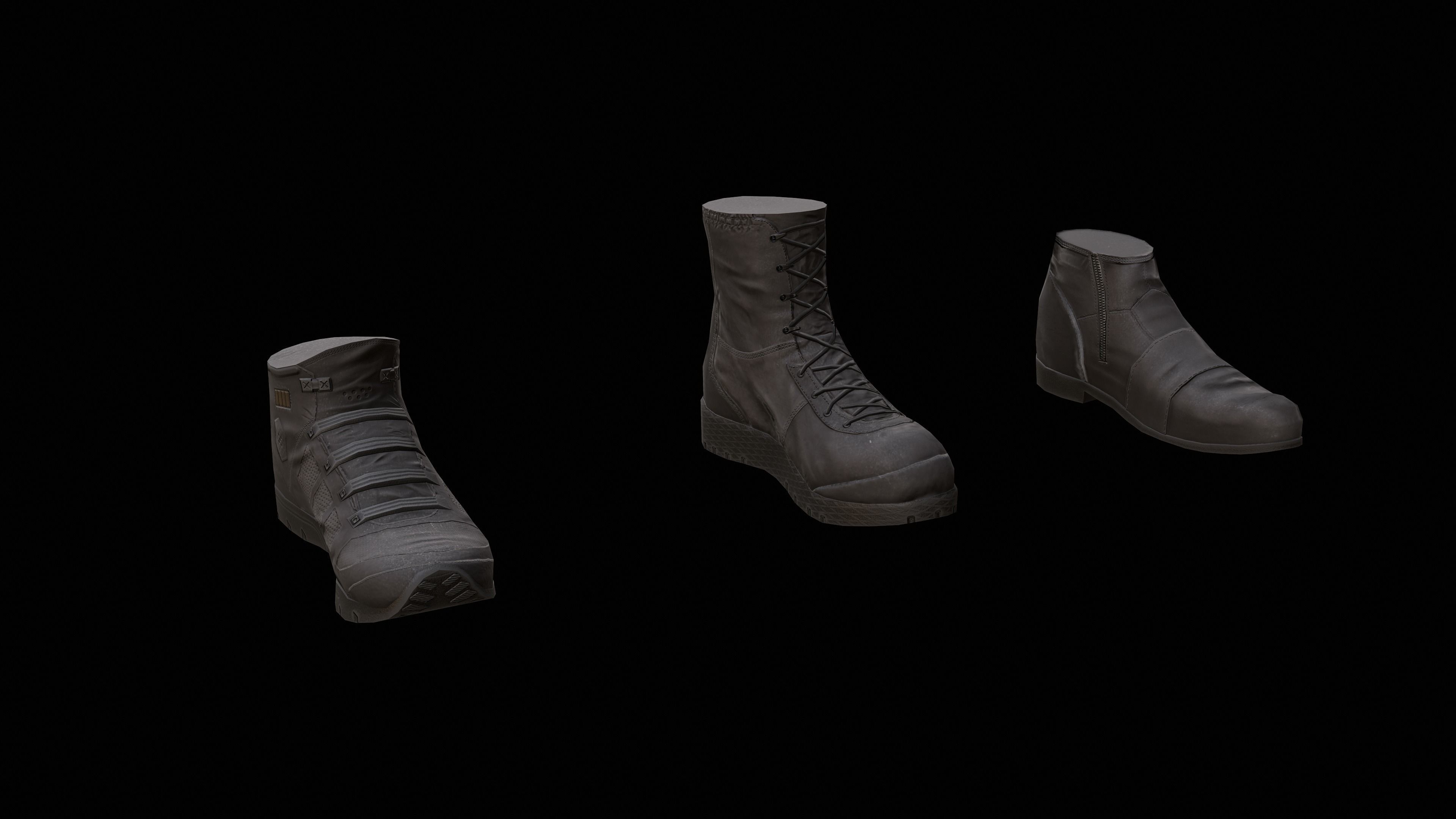 Sci-Fi Boots Low-poly 3D model_6
