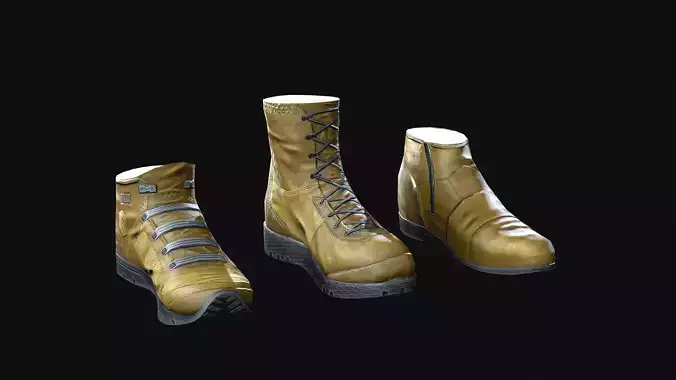 Sci-Fi Boots Low-poly 3D model