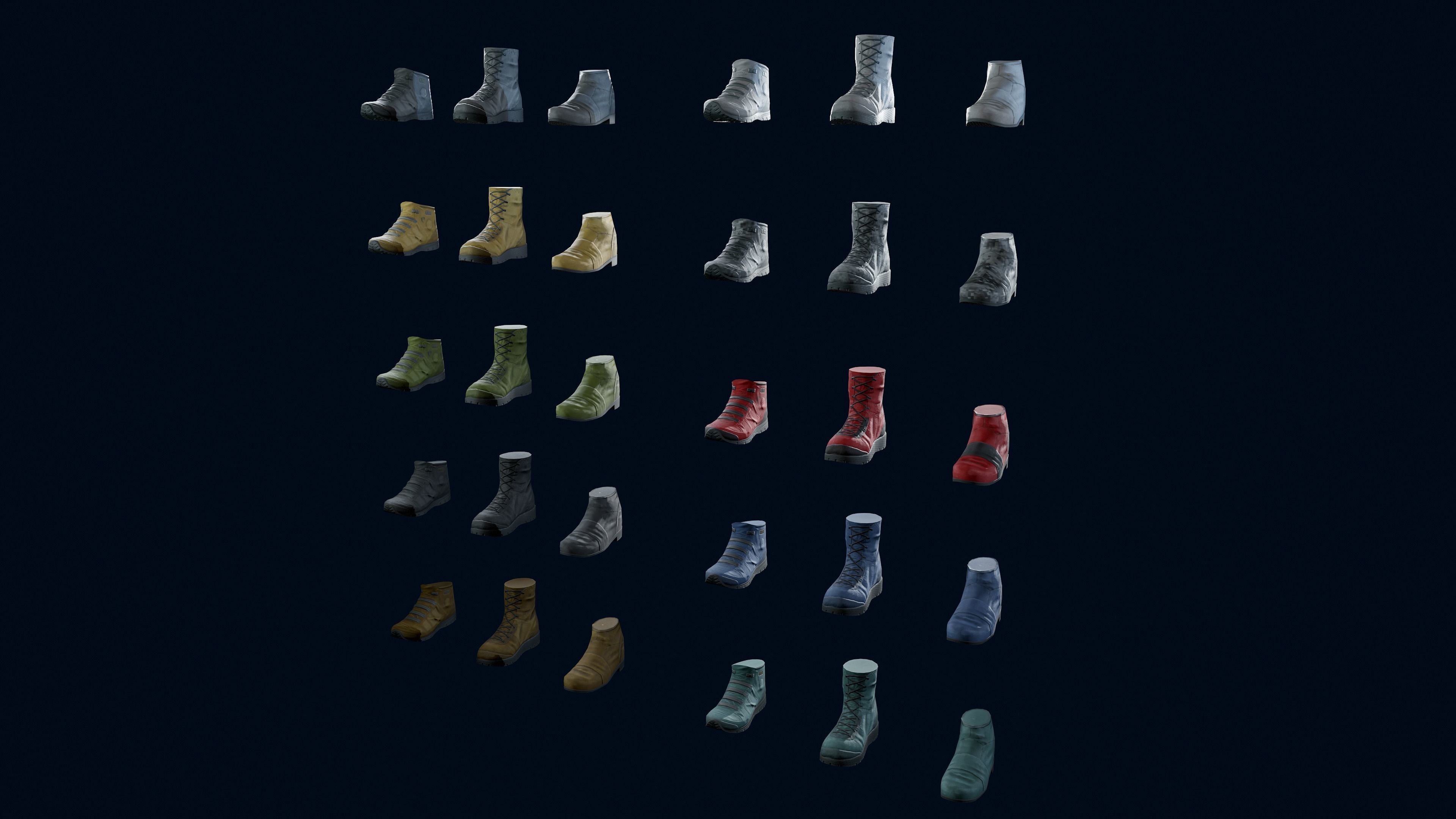 Sci-Fi Boots Low-poly 3D model_5