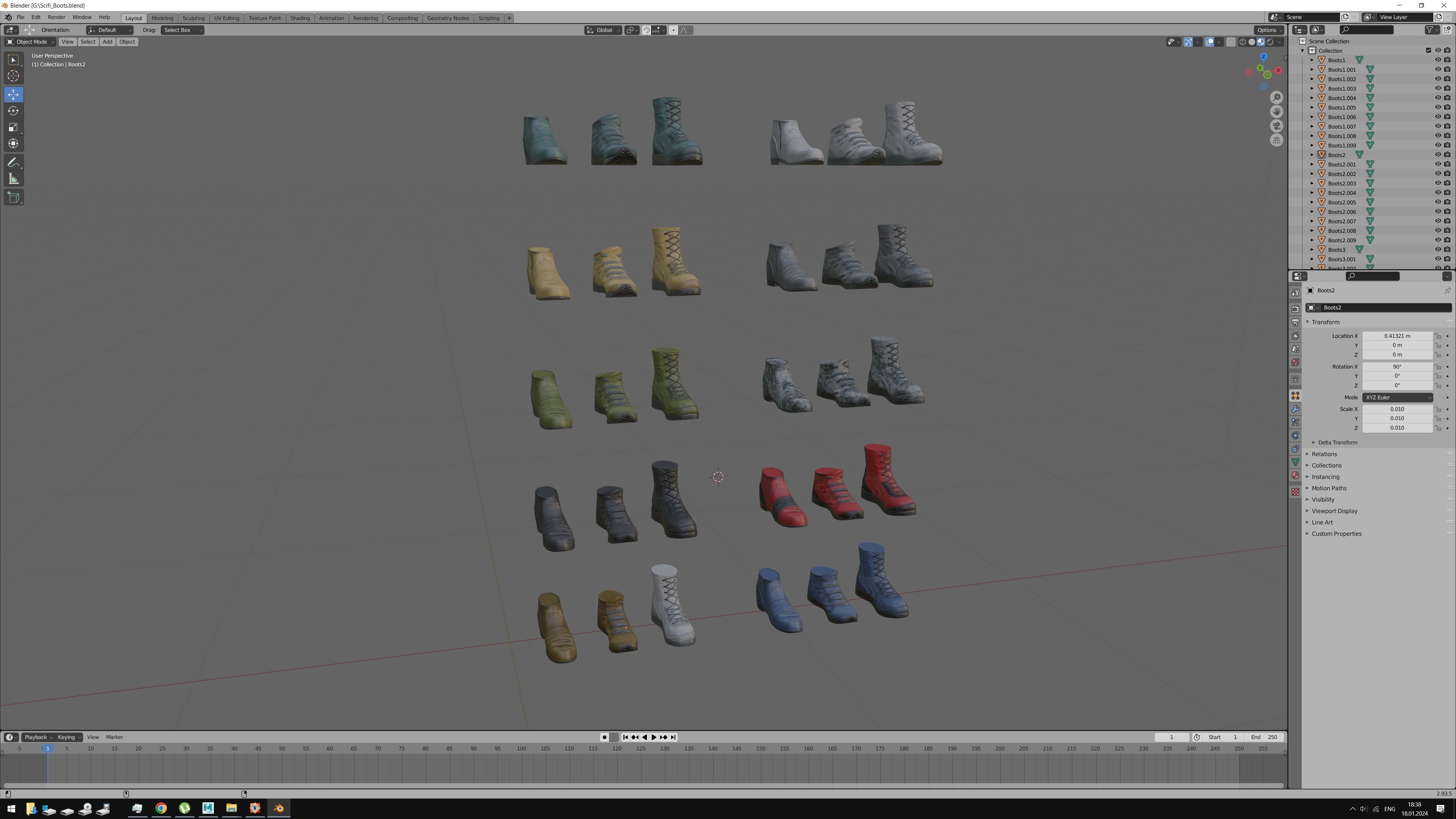 Sci-Fi Boots Low-poly 3D model_4