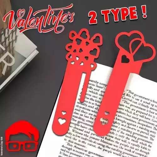 Valentine Bookmark unique gift for your loved one 3D print model