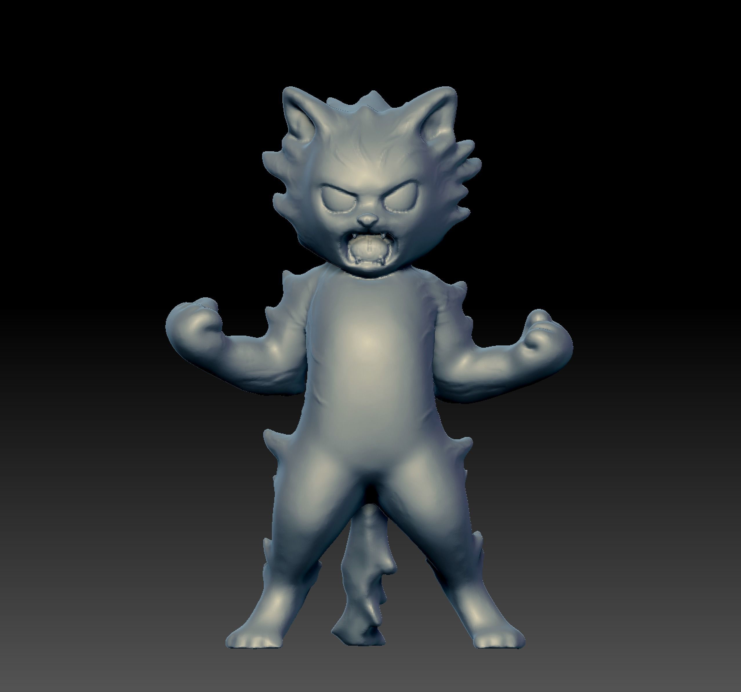 Saiyan Cat 3D print model_1