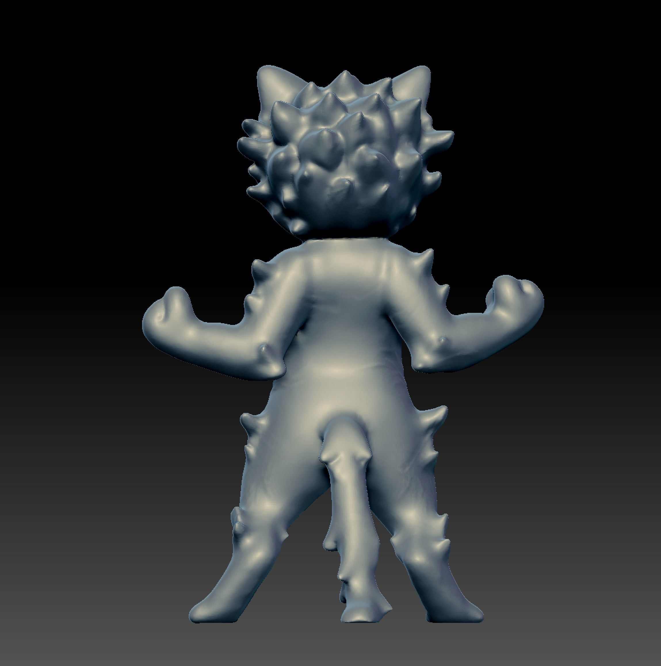 Saiyan Cat 3D print model_2