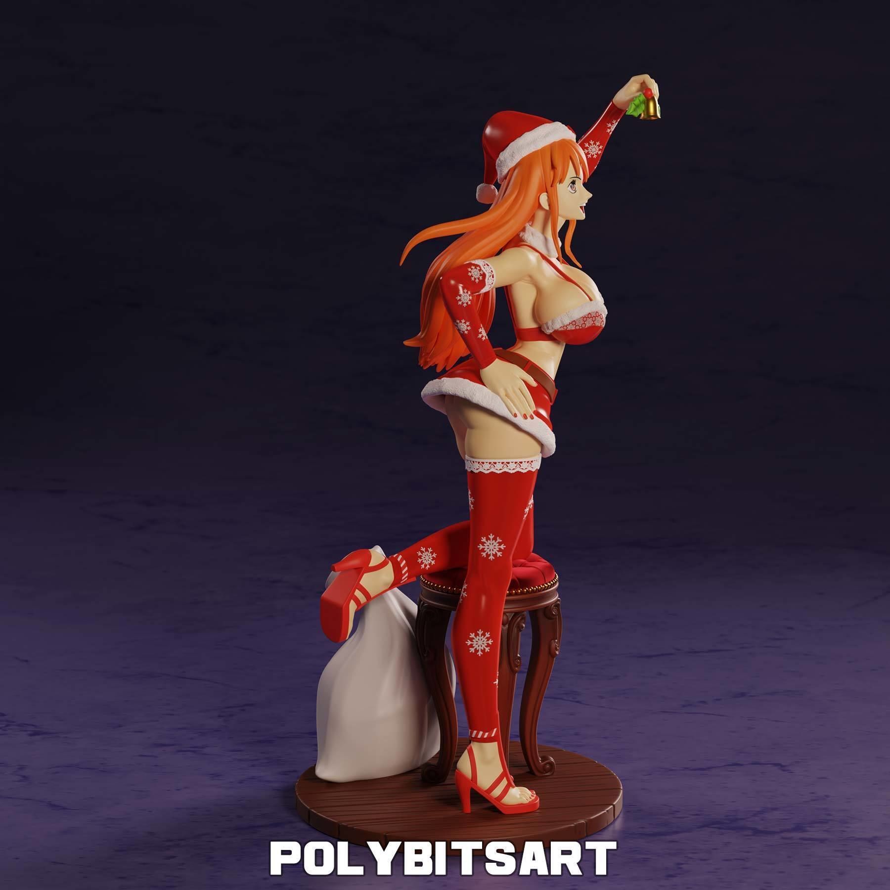 Nami One Piece Christmas Figure 3D print model_5