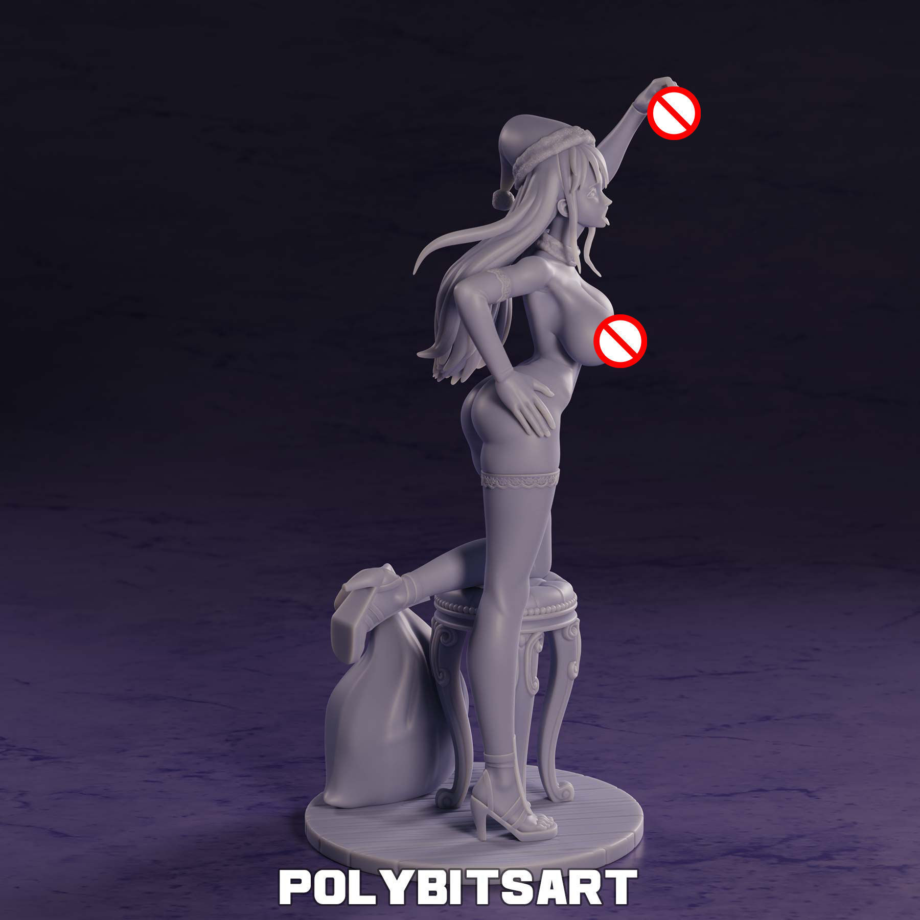 Nami One Piece Christmas Figure 3D print model_8