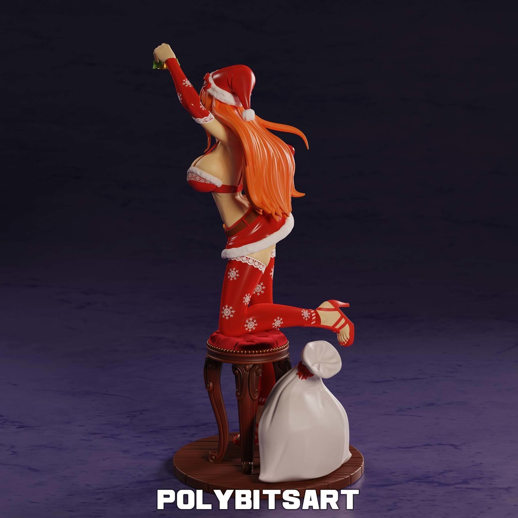 Nami One Piece Christmas Figure 3D print model_14
