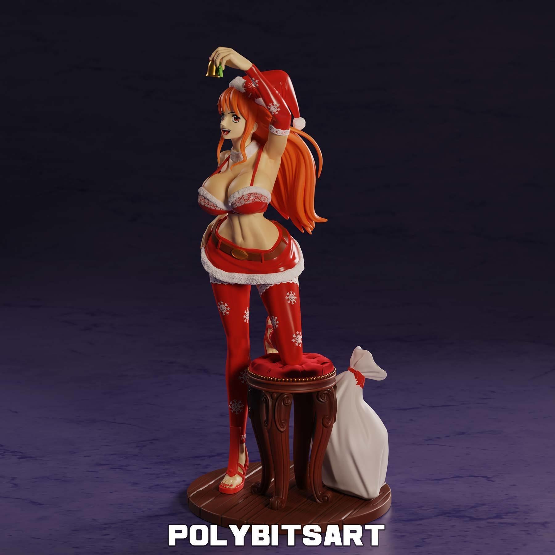 Nami One Piece Christmas Figure 3D print model_18