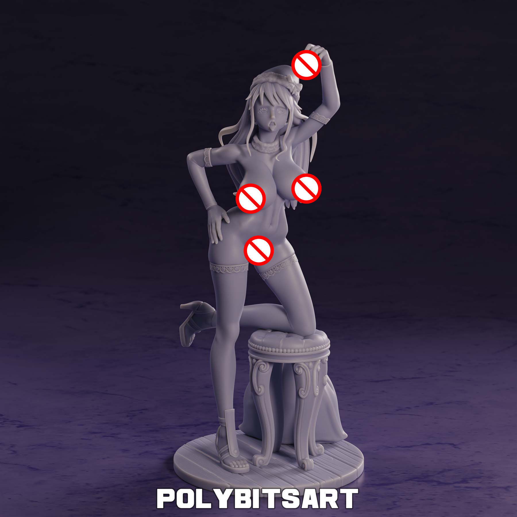 Nami One Piece Christmas Figure 3D print model_3