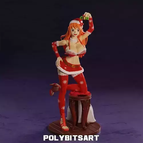 Nami One Piece Christmas Figure 3D print model Nami One Piece Christmas Figure 3D print model