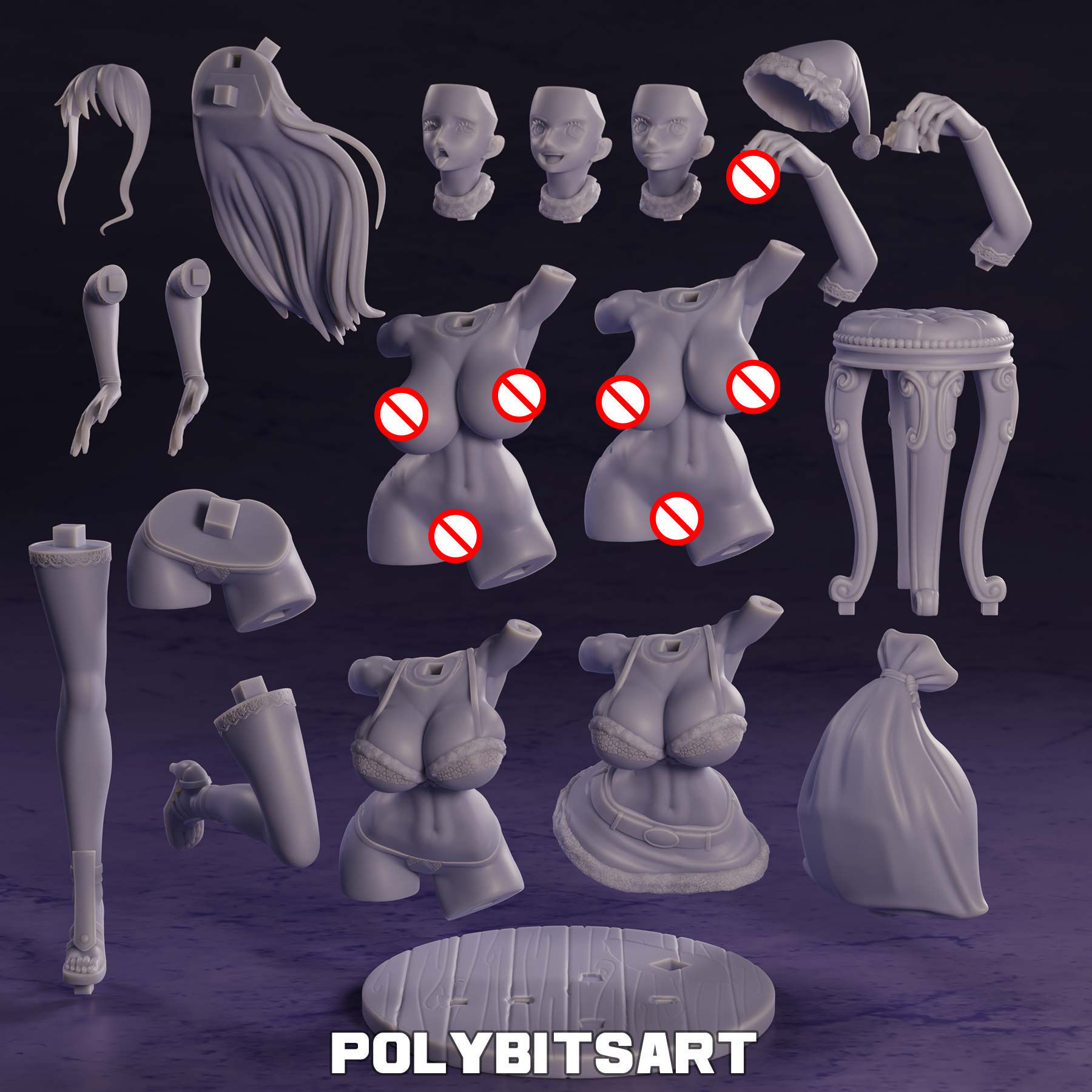 Nami One Piece Christmas Figure 3D print model_22