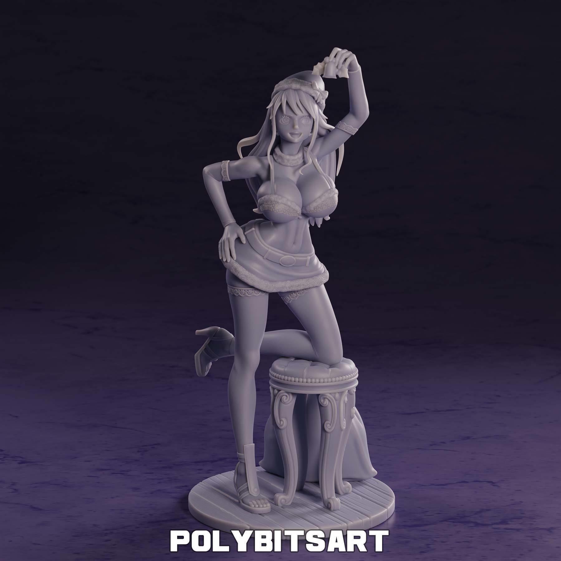 Nami One Piece Christmas Figure 3D print model_2