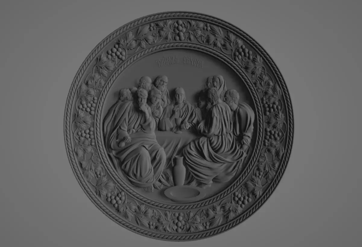 The last supper Circle 3D model