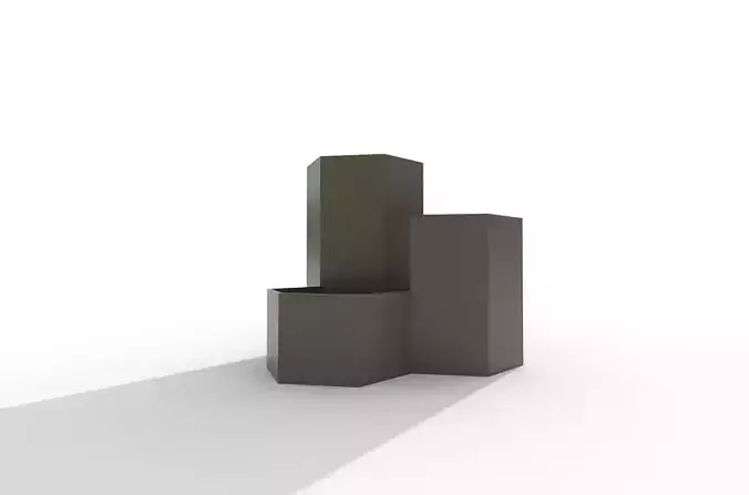 Hexagonal stationery stand