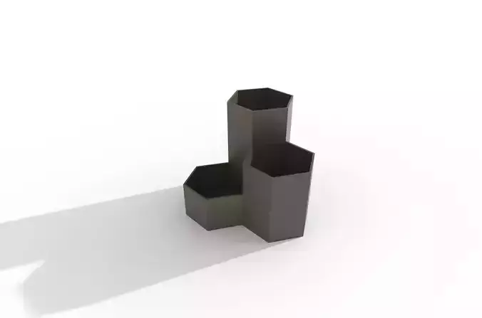 Hexagonal stationery stand