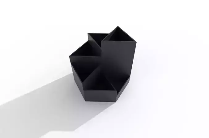 Triangular stand for stationery