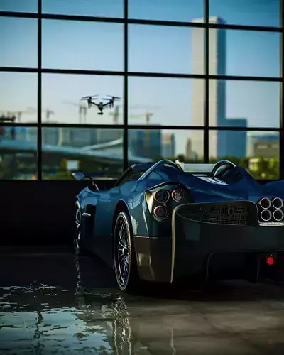 Pagani and Drone 3D model