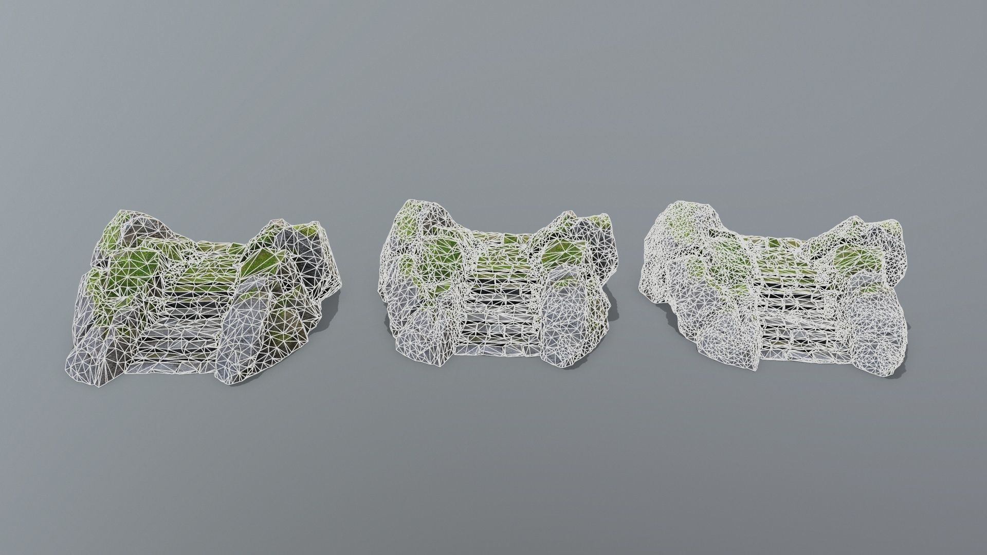 Ruin Stairs Low-poly 3D model_12