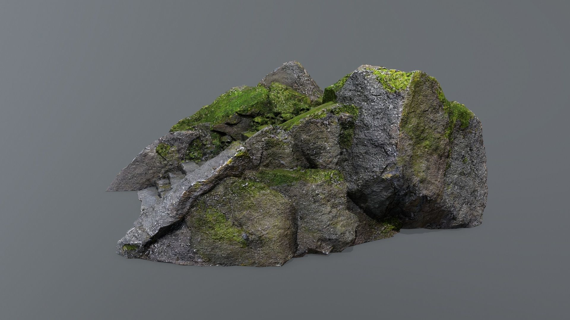 Ruin Stairs Low-poly 3D model_8