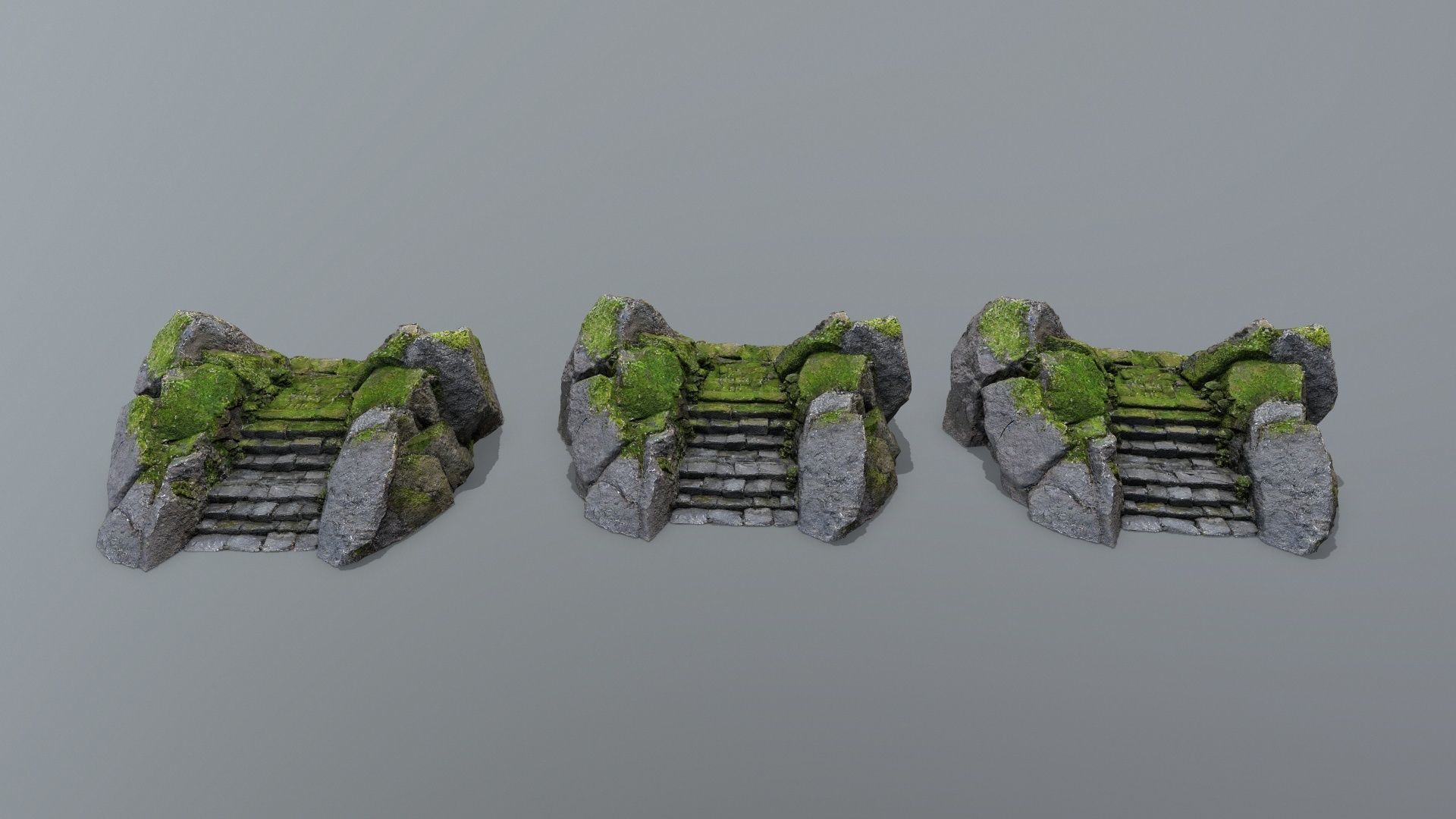 Ruin Stairs Low-poly 3D model_11