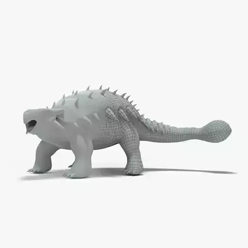 Ankylosaurus Rigged Basemesh Low-poly 3D model