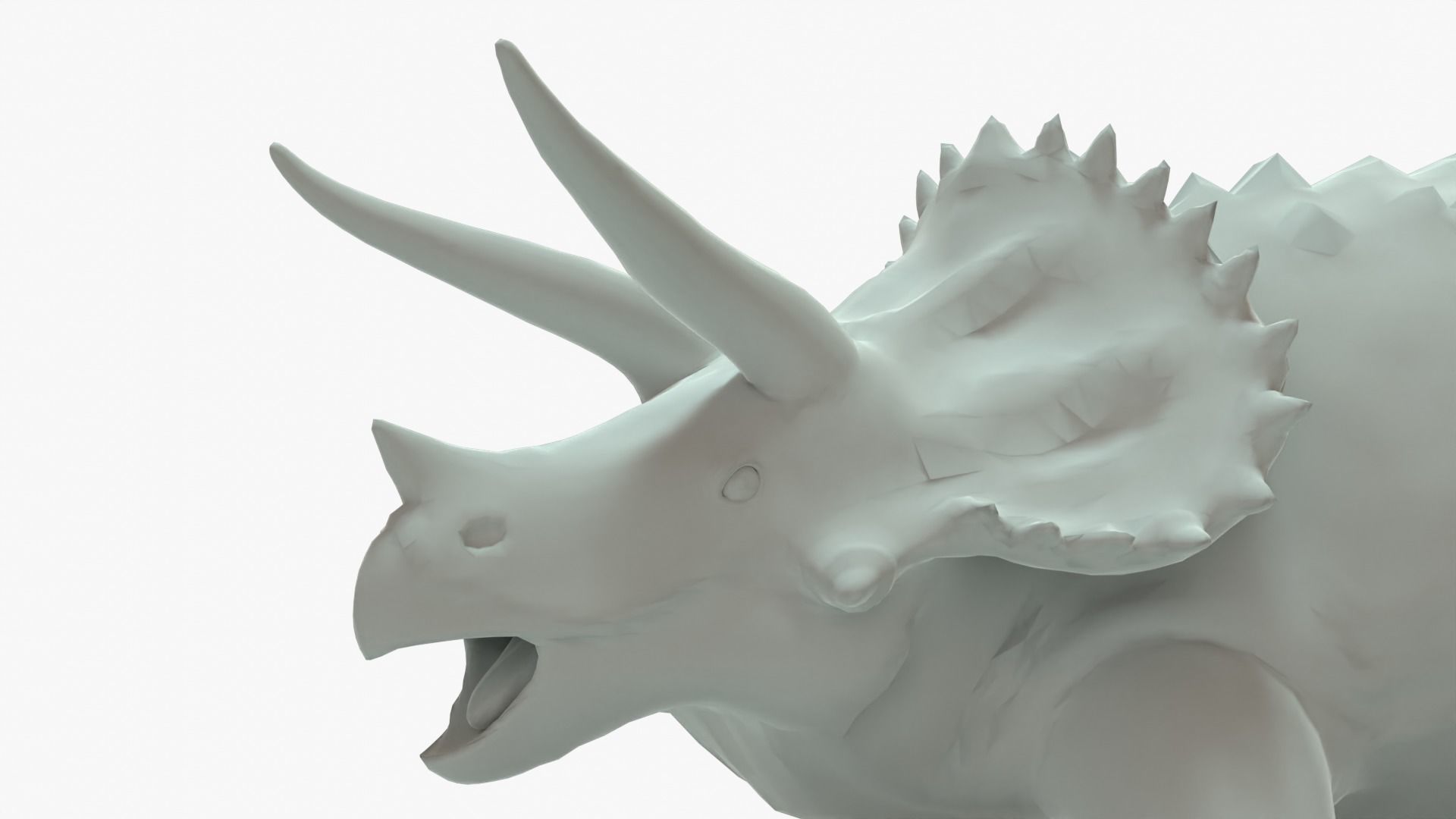 Triceratops Rigged Basemesh Low-poly 3D model_6