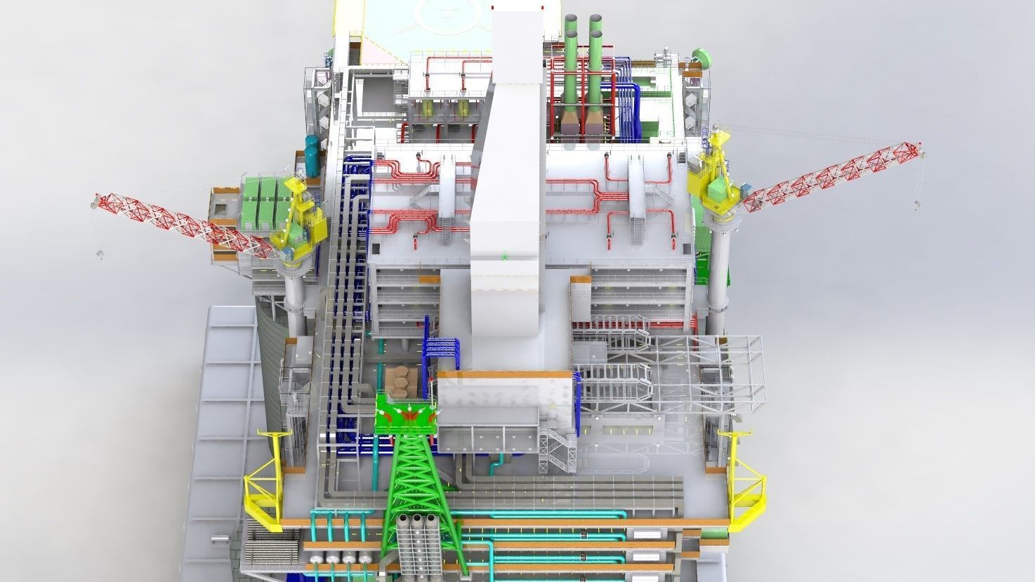 Berkut Oil Rig Largest Oil Rig in world 3D model_9