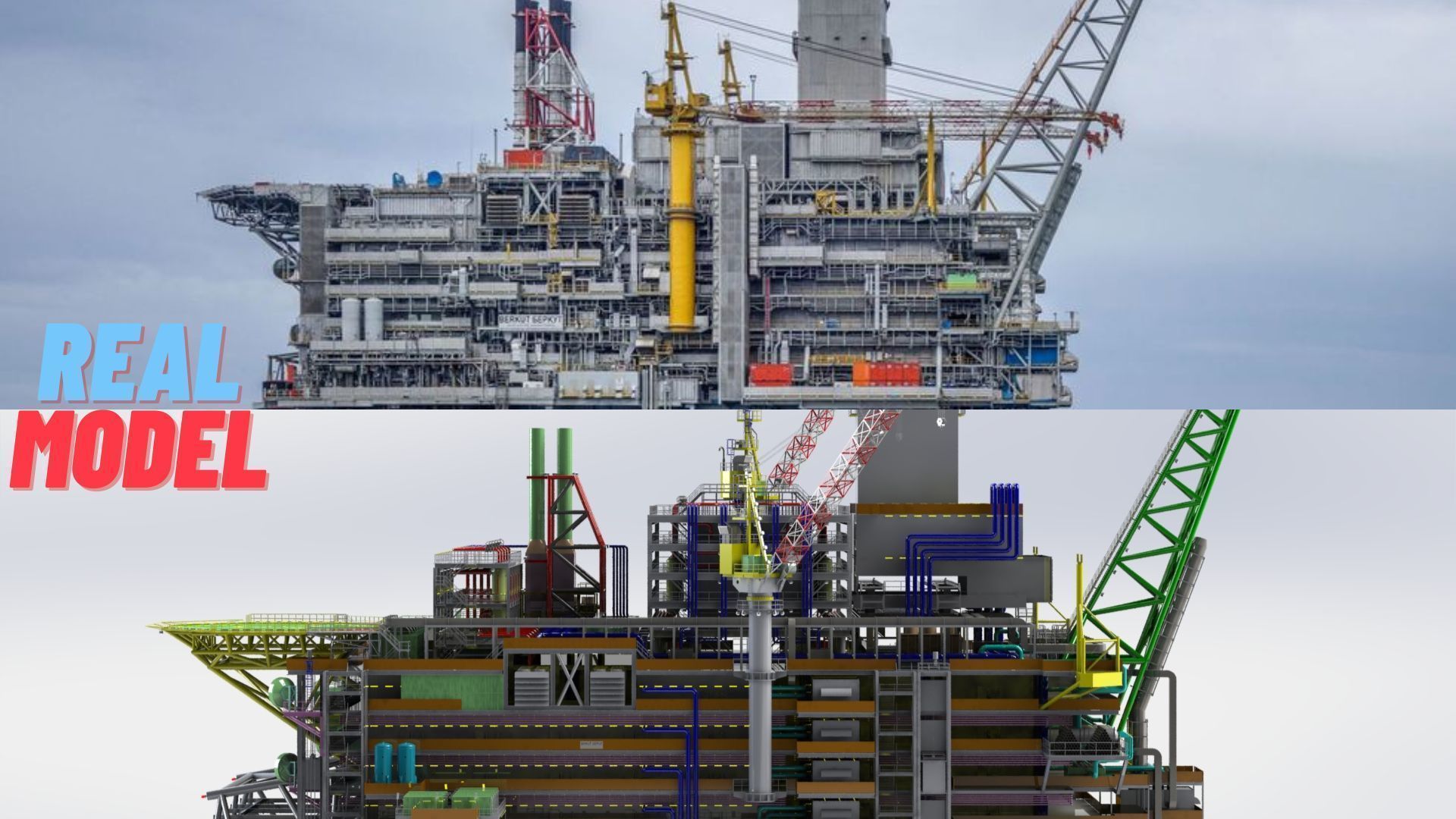 Berkut Oil Rig Largest Oil Rig in world 3D model_22