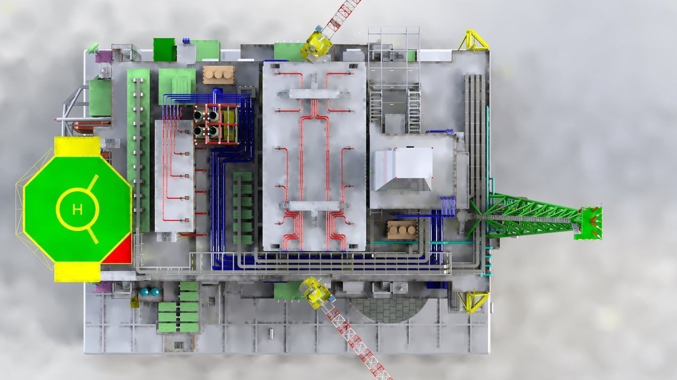 Berkut Oil Rig Largest Oil Rig in world 3D model_8