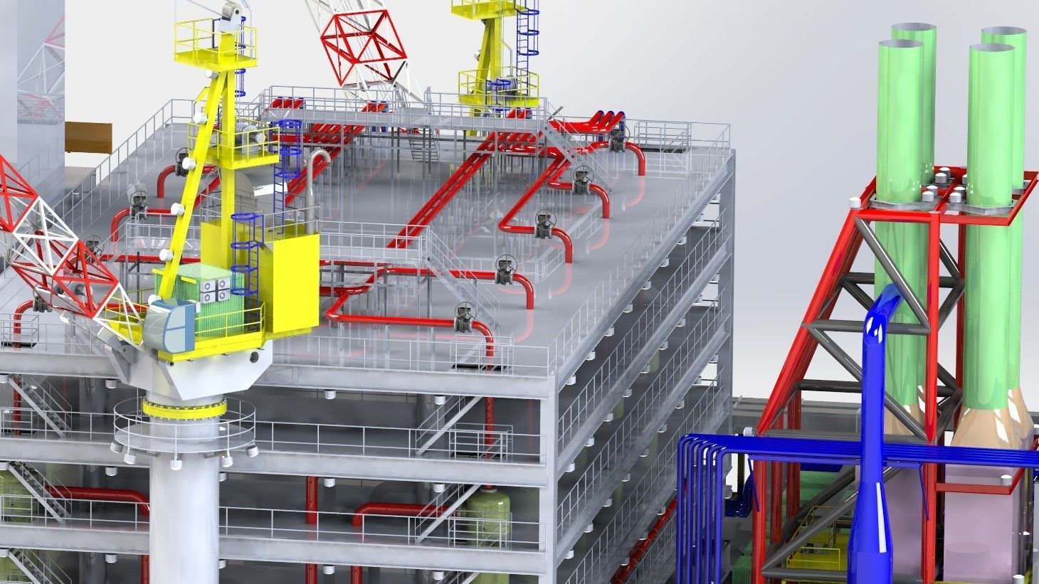 Berkut Oil Rig Largest Oil Rig in world 3D model_11