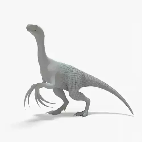 Therizinosaurus Rigged Basemesh Low-poly 3D model