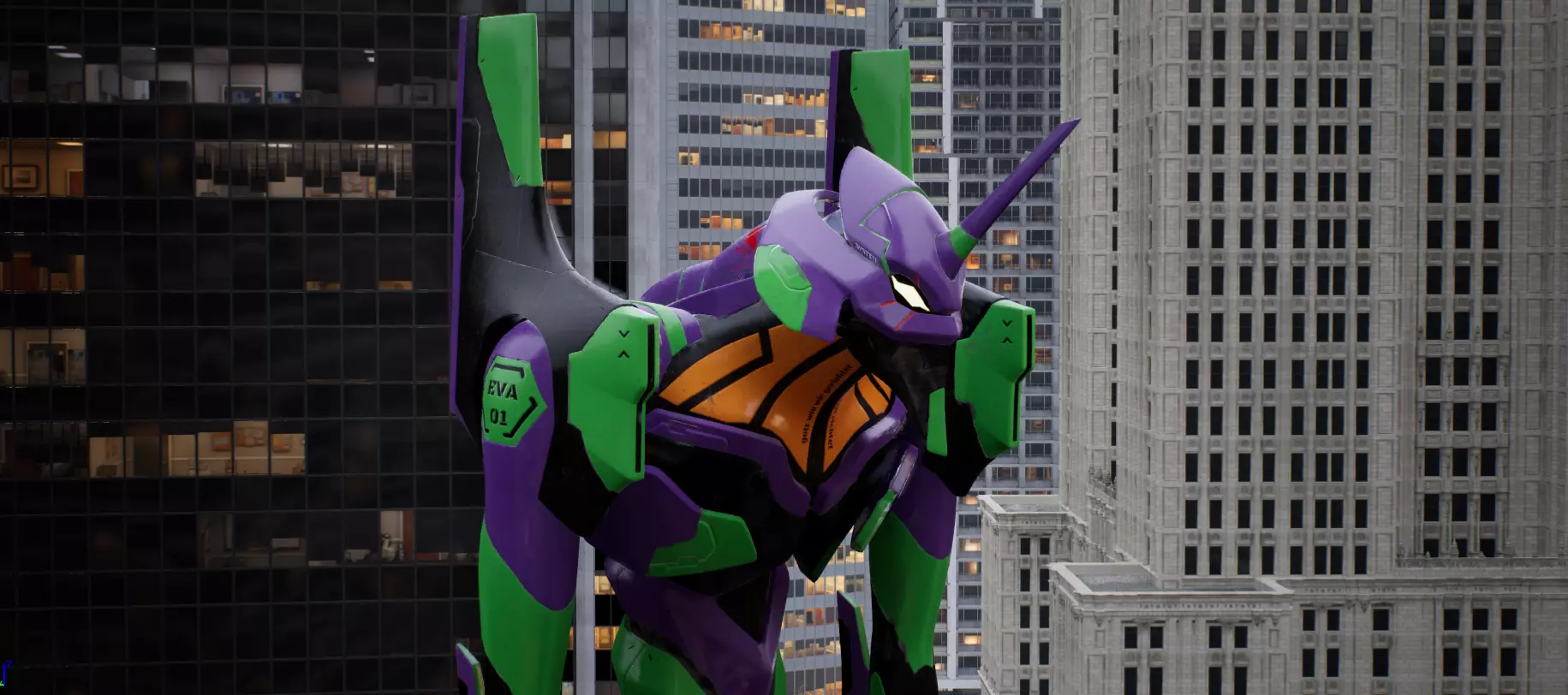 EVA-01 Low-poly 3D model_0