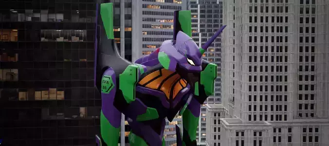 EVA-01 Low-poly 3D model