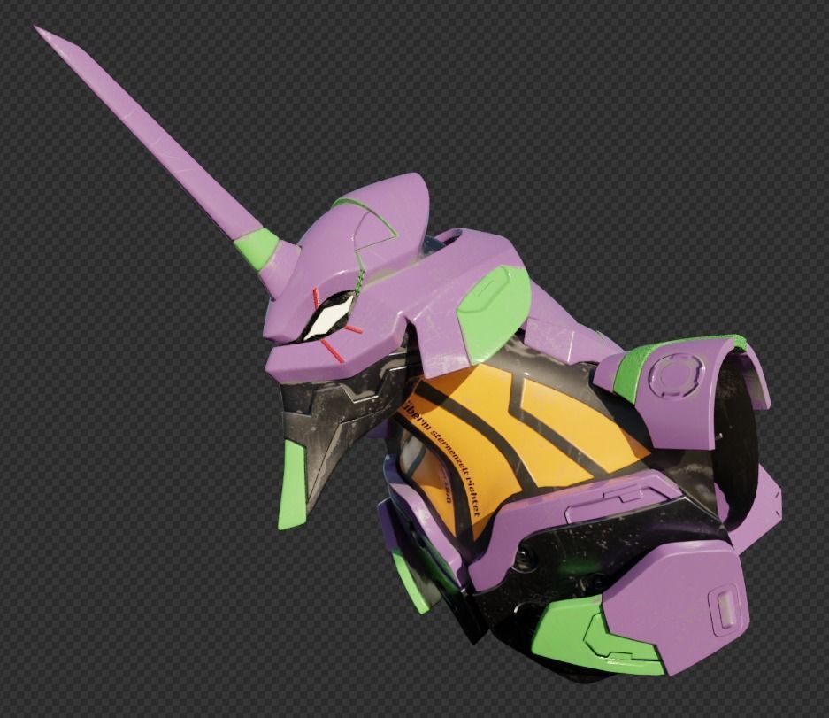 EVA-01 Low-poly 3D model_5