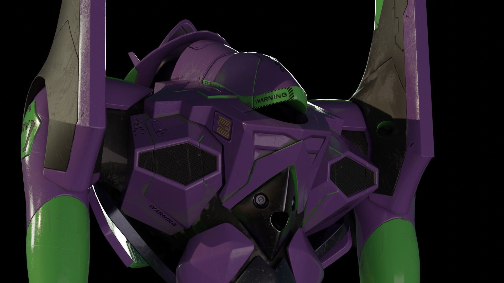 EVA-01 Low-poly 3D model_11