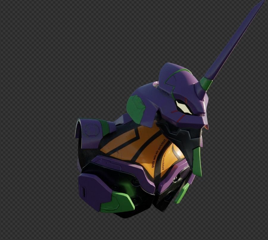 EVA-01 Low-poly 3D model_4
