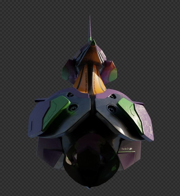 EVA-01 Low-poly 3D model_7