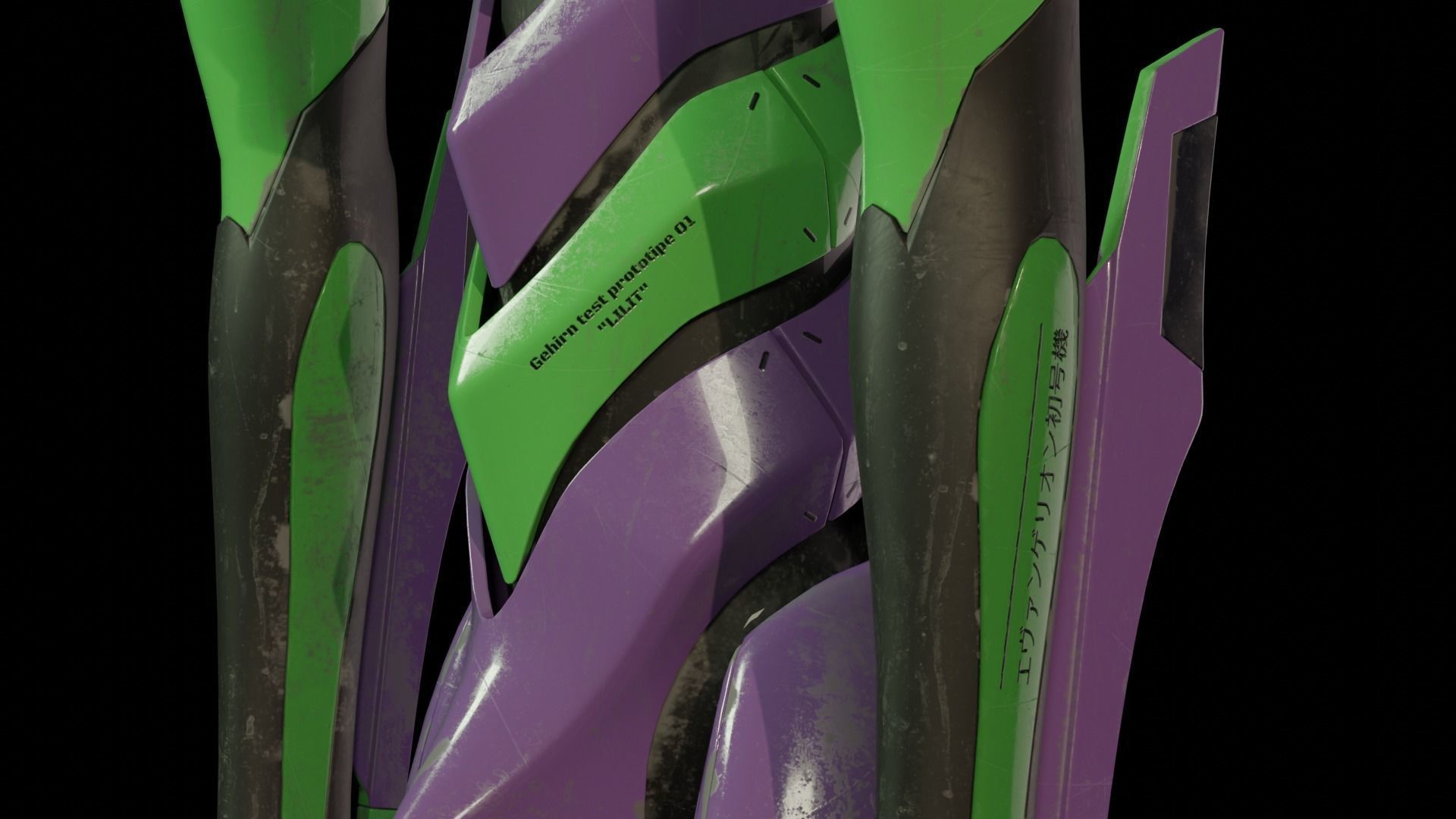 EVA-01 Low-poly 3D model_9