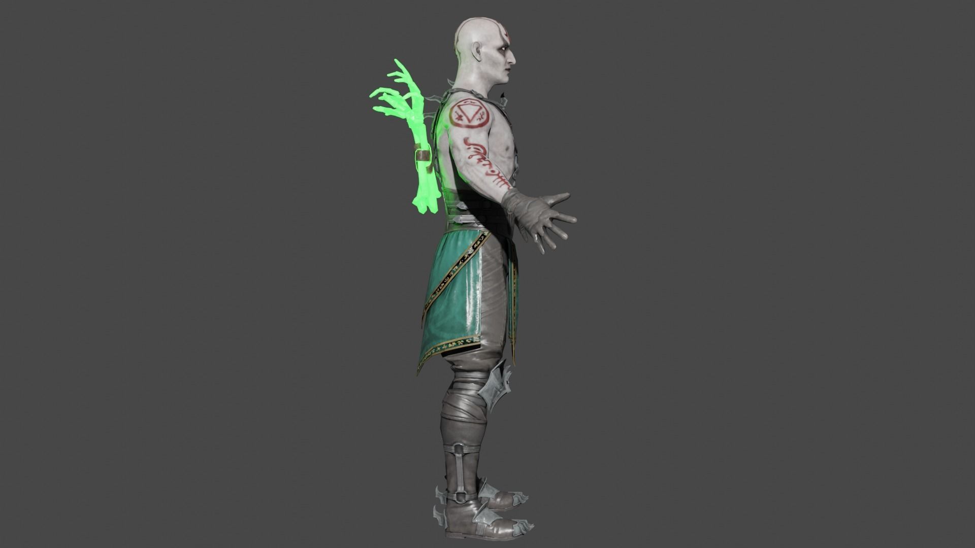 Quan Chi Low-poly 3D model_2