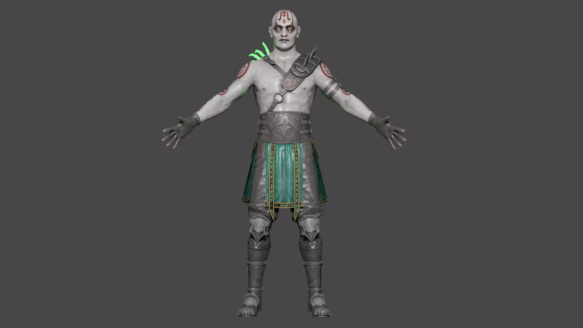 Quan Chi Low-poly 3D model_0