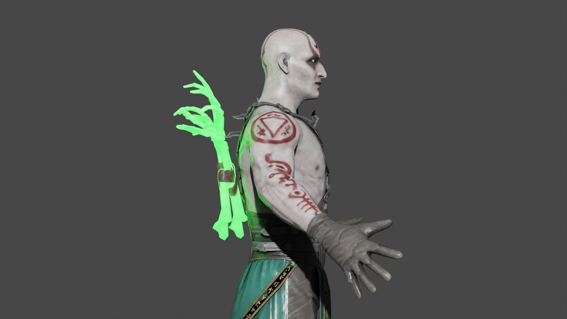 Quan Chi Low-poly 3D model_3