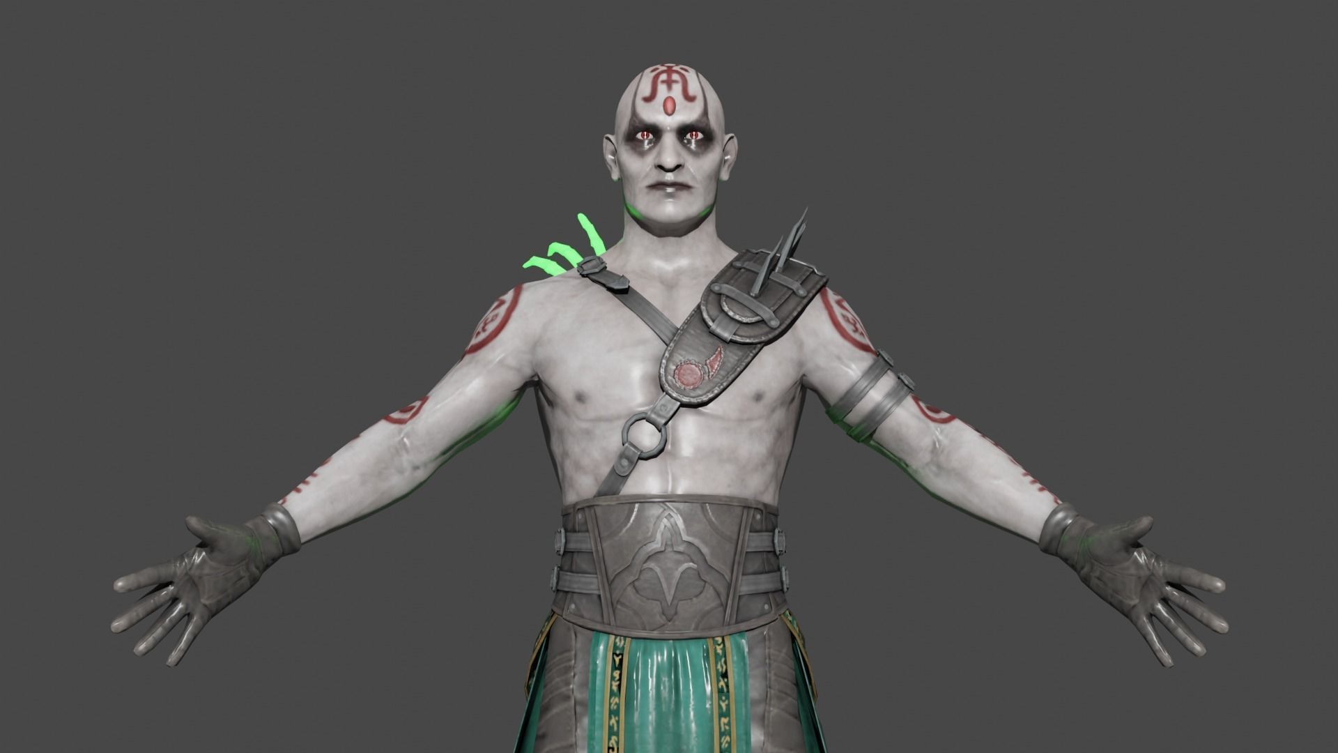 Quan Chi Low-poly 3D model_1