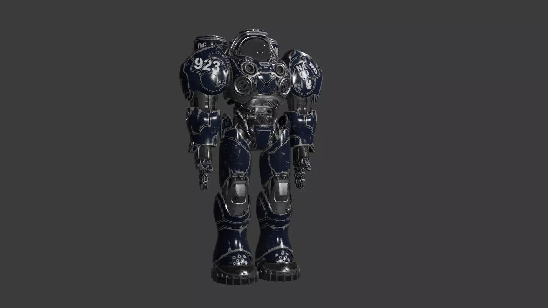 marine armor 3D model_0