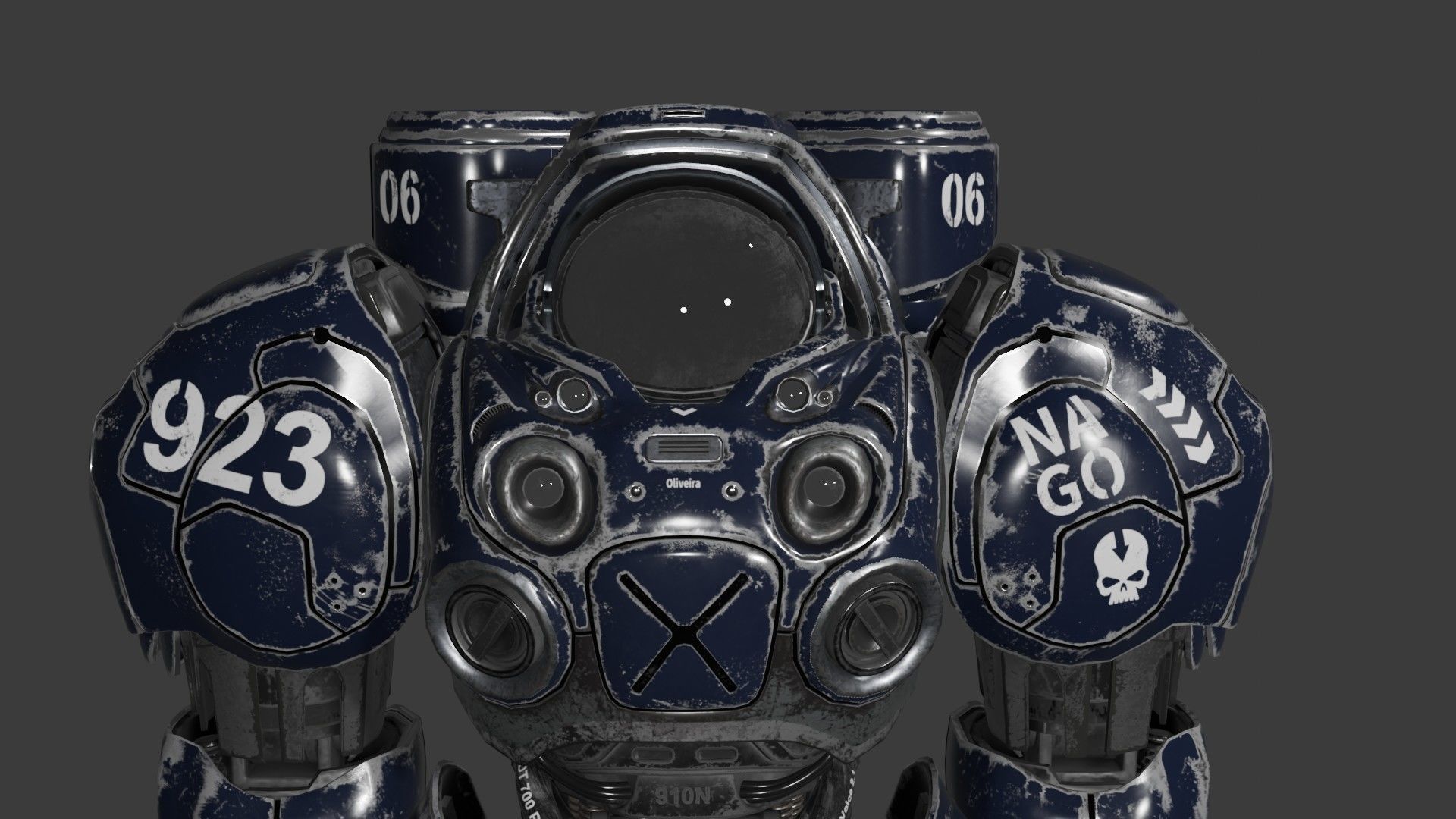 marine armor 3D model_1