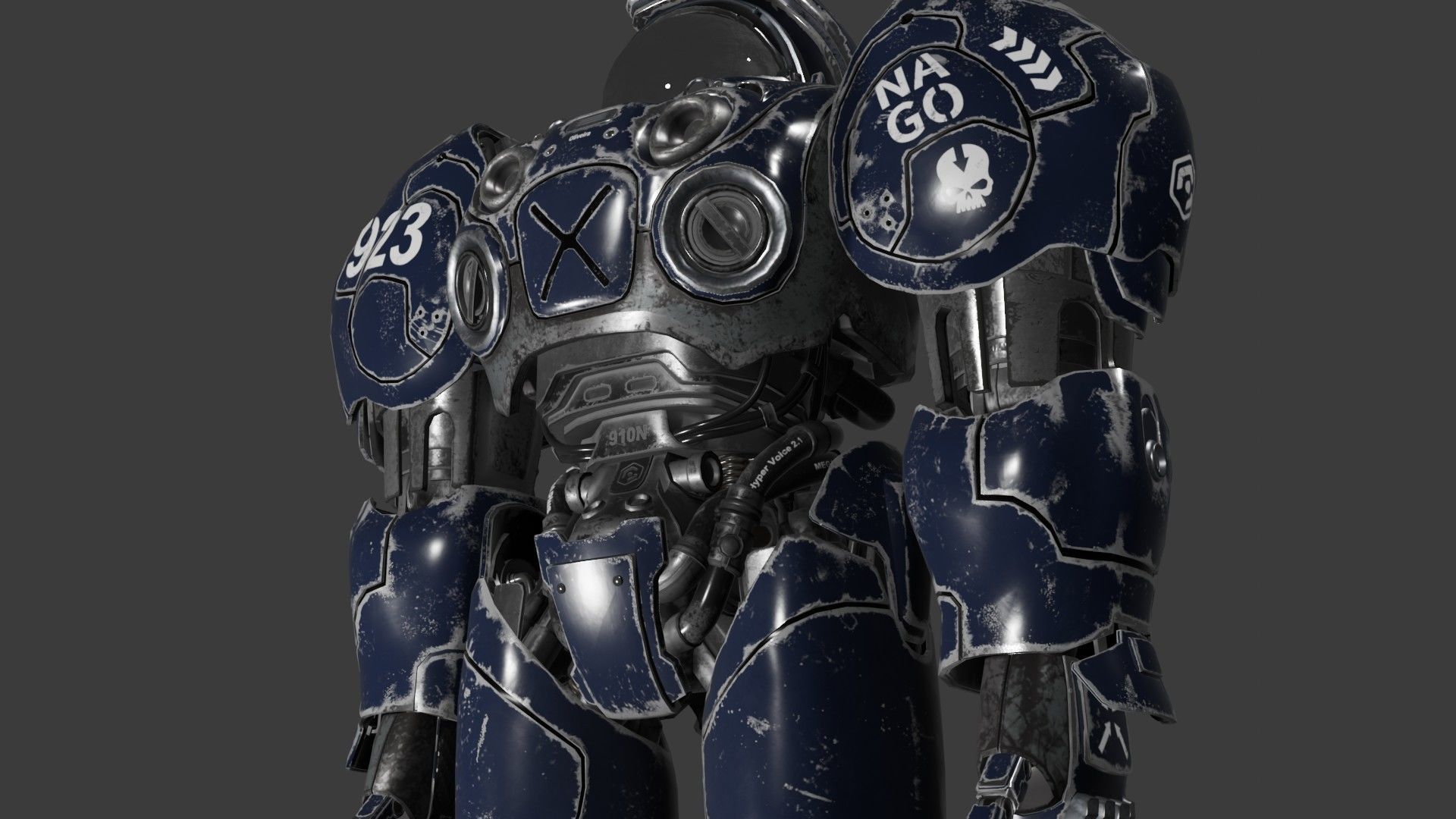 marine armor 3D model_2